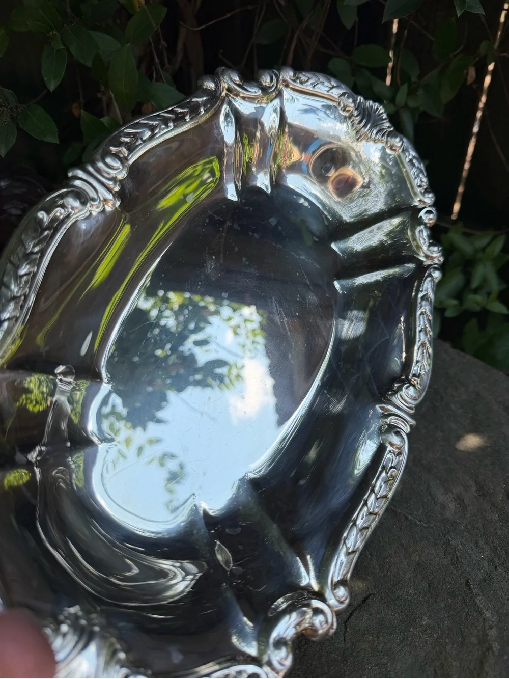 Silver plate  Decorative bread tray - Elegant Tabletop Accent